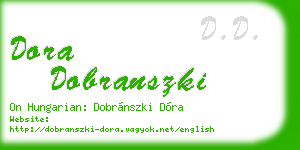 dora dobranszki business card
